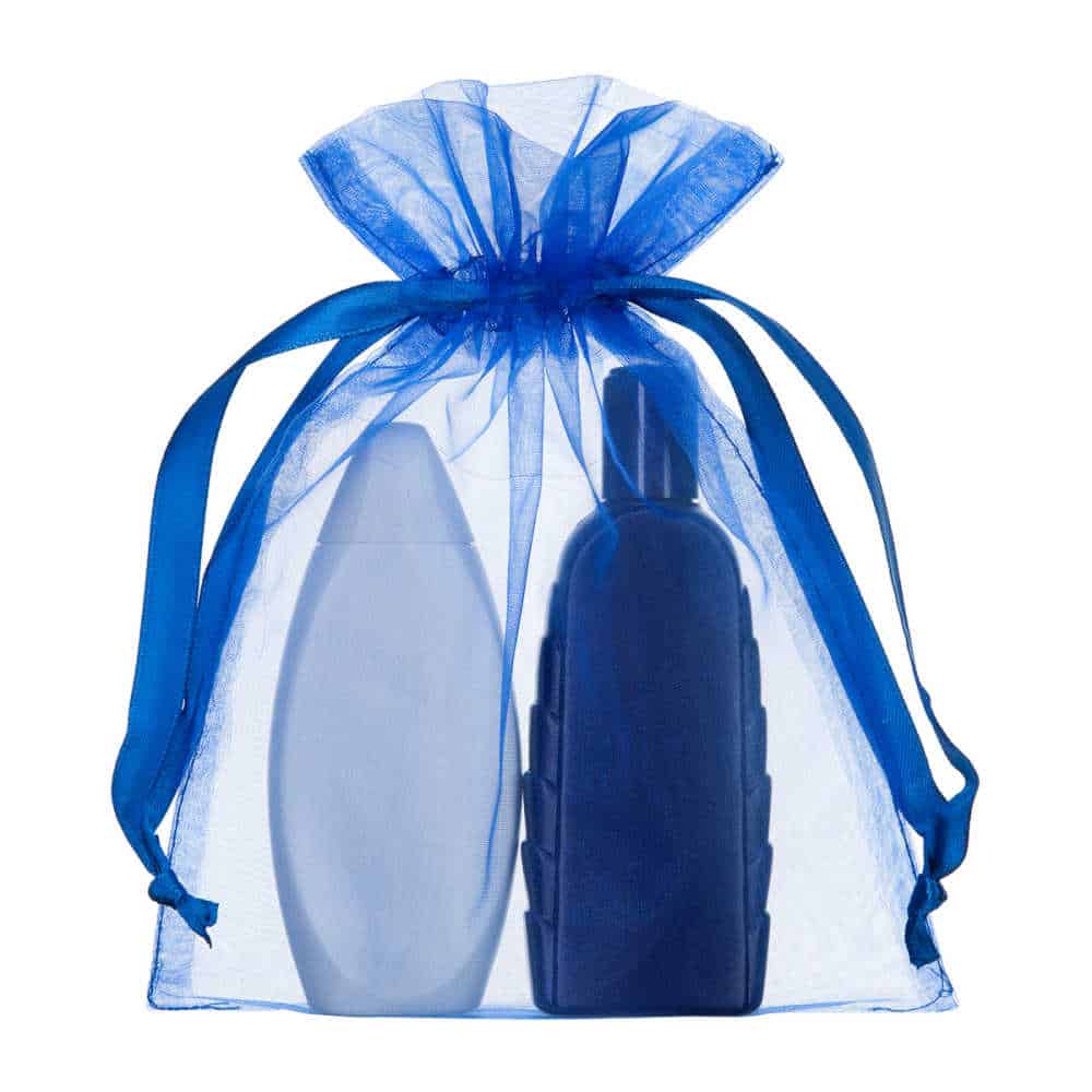 medium organza bag royal blue 15x20cm