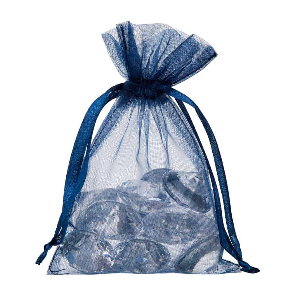 small organza bag 10x15cm navy blue 2.0