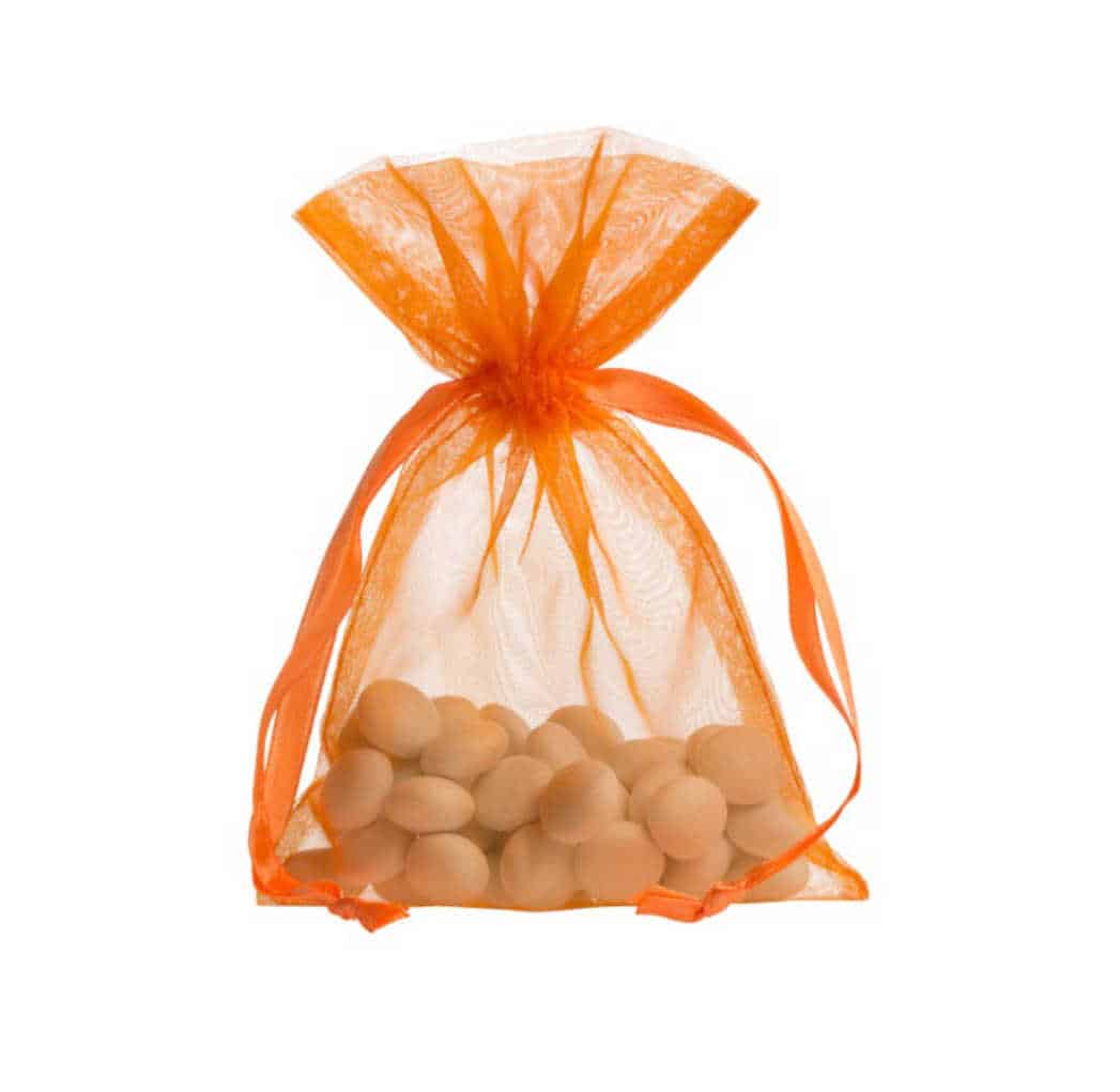 small organza bag 10x15cm orange