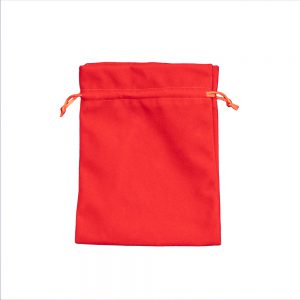 Kierrätetty samettilaukku 13x18 punainen