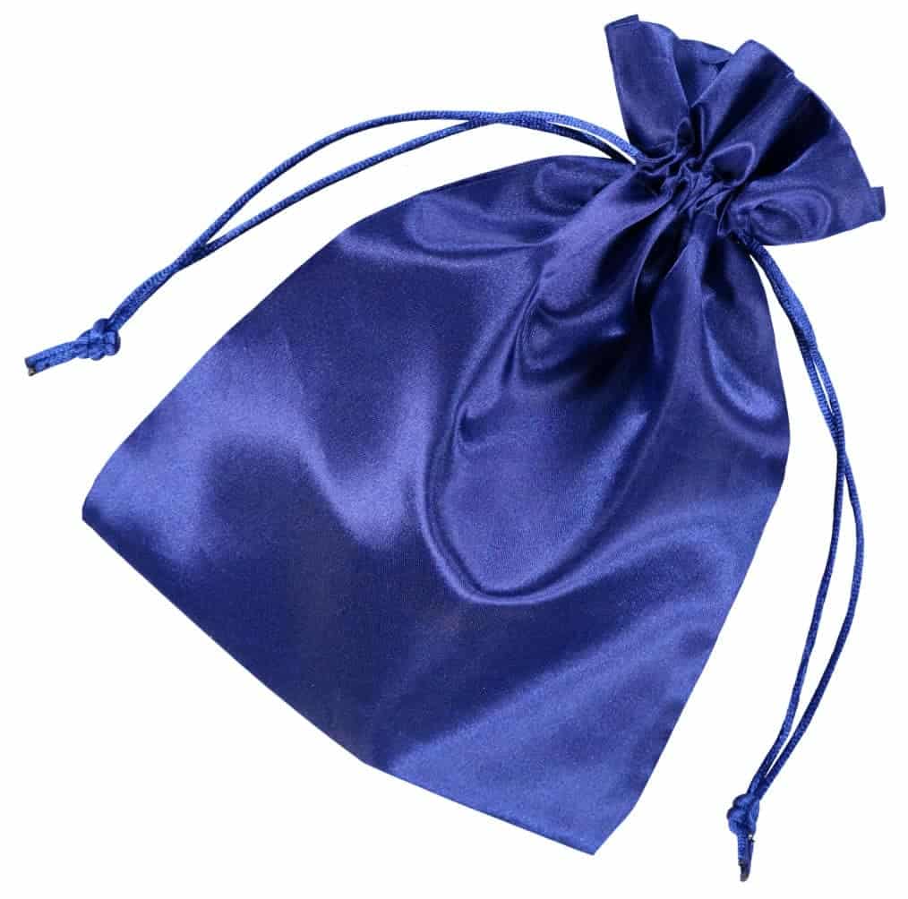 satin drawstring bag 15x20cm blue 2.0