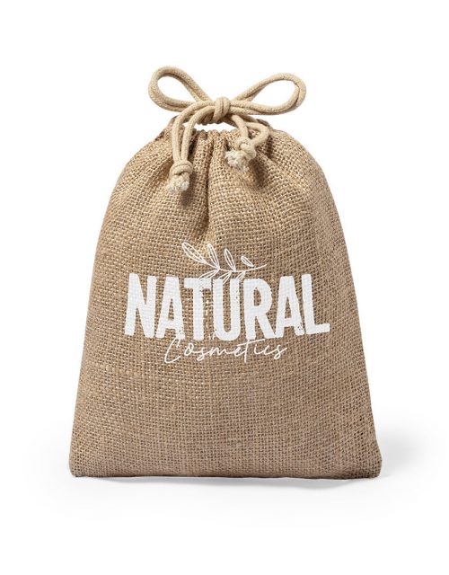 100 kpl Painettu Biohajoavia juutista kiristysnyöripussit 290 gr/m2